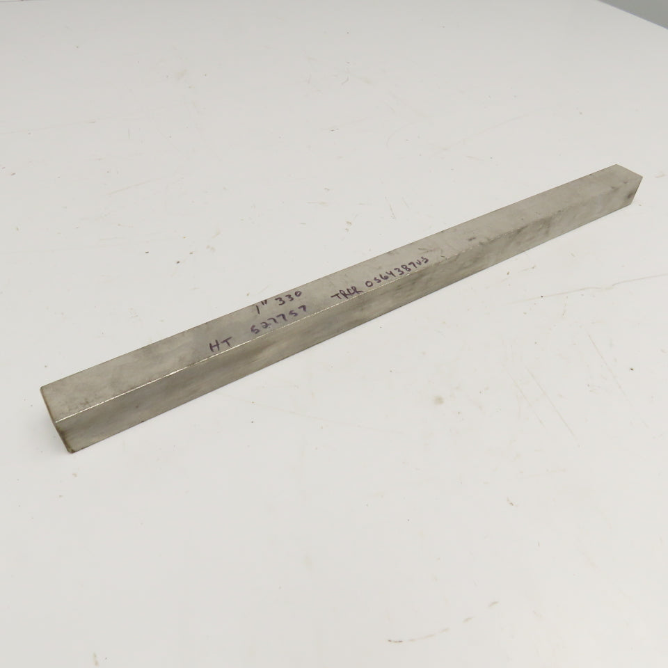 1" x 1" Square 303 Stainless Steel Mill Bar Stock Bar 19" OAL