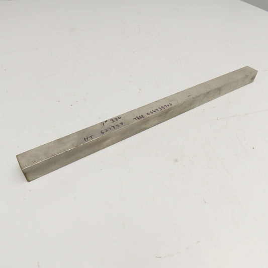 1" x 1" Square 303 Stainless Steel Mill Bar Stock Bar 19" OAL