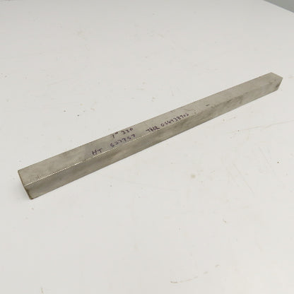 1" x 1" Square 303 Stainless Steel Mill Bar Stock Bar 19" OAL