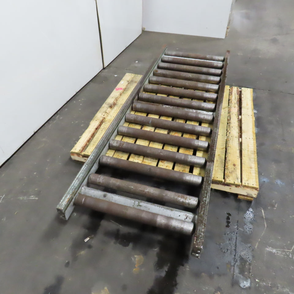 28" x 86" Long Gravity Steel Roller Conveyor 2.5" OD 6" Centers 25" BF