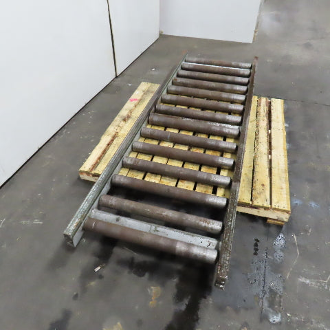 28" x 86" Long Gravity Steel Roller Conveyor 2.5" OD 6" Centers 25" BF
