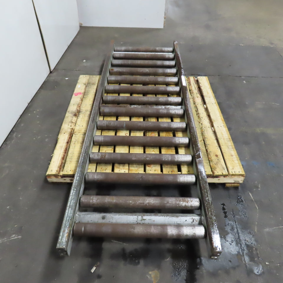 28" x 86" Long Gravity Steel Roller Conveyor 2.5" OD 6" Centers 25" BF