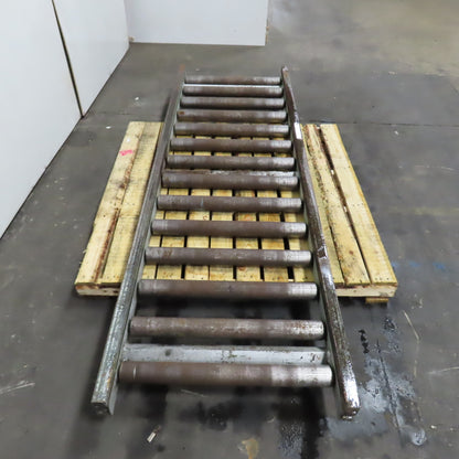28" x 86" Long Gravity Steel Roller Conveyor 2.5" OD 6" Centers 25" BF