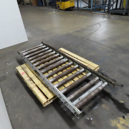 28" x 86" Long Gravity Steel Roller Conveyor 2.5" OD 6" Centers 25" BF