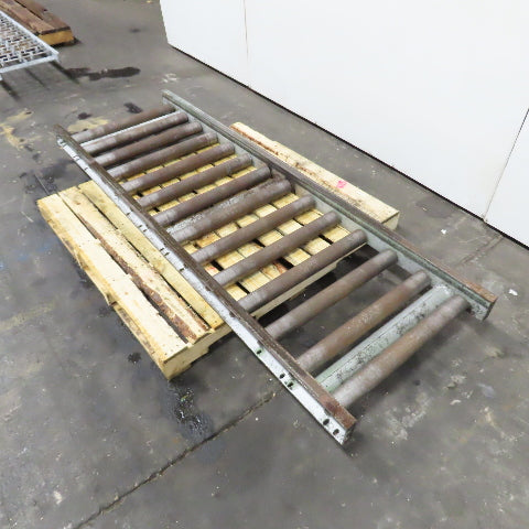 28" x 86" Long Gravity Steel Roller Conveyor 2.5" OD 6" Centers 25" BF