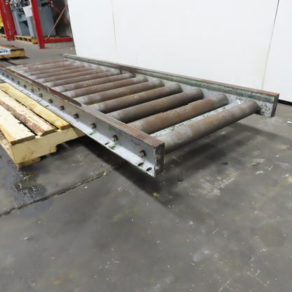 28" x 86" Long Gravity Steel Roller Conveyor 2.5" OD 6" Centers 25" BF