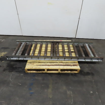 28" x 86" Long Gravity Steel Roller Conveyor 2.5" OD 6" Centers 25" BF