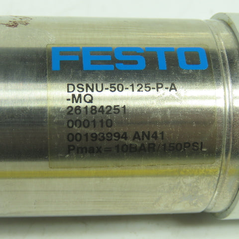 Festo DSNU-50-125-P-A-MQ Double Acting Pneumatic Cylinder 50mm Bore 125mm Stroke