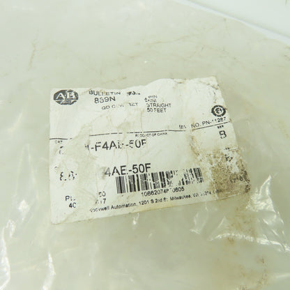 Allen Bradley 889N-F4AE-50F Bulletin 889 4-Pin Mini Straight Cordset Cable 50' L