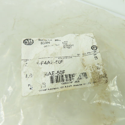 Allen Bradley 889N-F4AE-50F Bulletin 889 4-Pin Mini Straight Cordset Cable 50' L