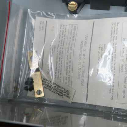Cutler Hammer DH221NGK 30A 240V 7.5Hp Max 2 Pole Fused Safety Disconnect Switch