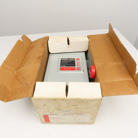 Cutler Hammer DH221NGK 30A 240V 7.5Hp Max 2 Pole Fused Safety Disconnect Switch