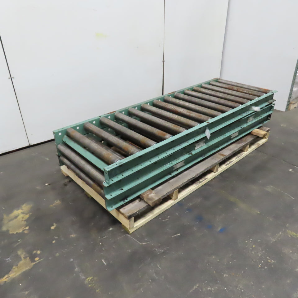 30" x 84" L Steel Roller Gravity Conveyor Section 2.5" OD 27" BF 6" Center Lot/3