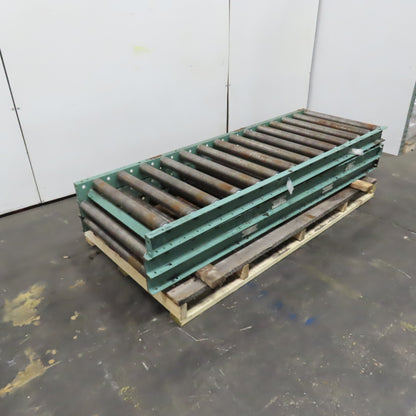 30" x 84" L Steel Roller Gravity Conveyor Section 2.5" OD 27" BF 6" Center Lot/3