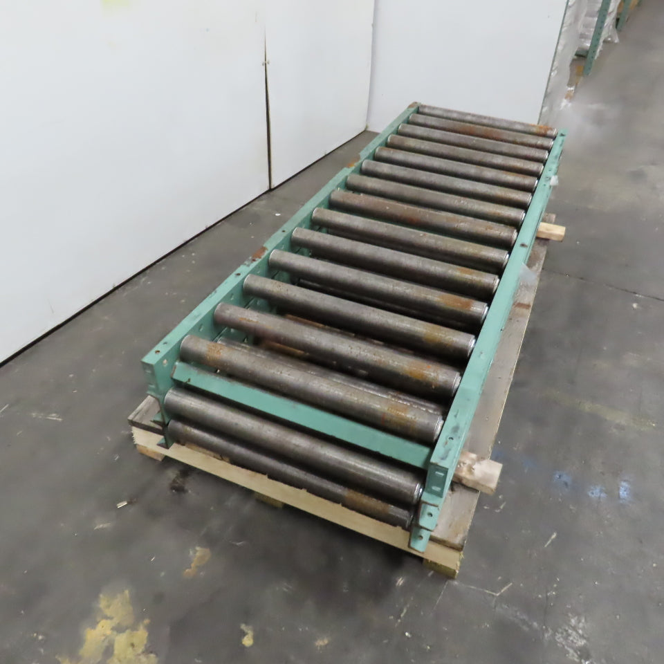 30" x 84" L Steel Roller Gravity Conveyor Section 2.5" OD 27" BF 6" Center Lot/3