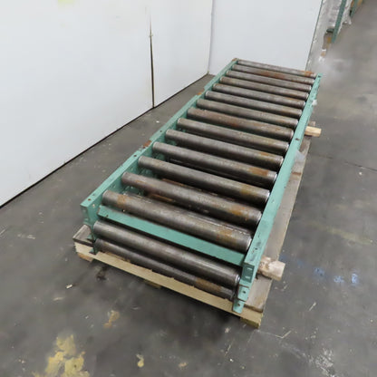 30" x 84" L Steel Roller Gravity Conveyor Section 2.5" OD 27" BF 6" Center Lot/3