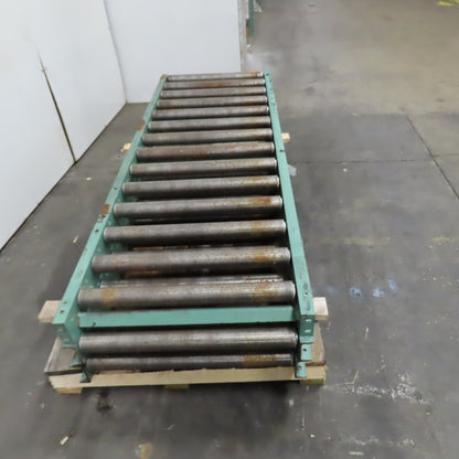 30" x 84" L Steel Roller Gravity Conveyor Section 2.5" OD 27" BF 6" Center Lot/3