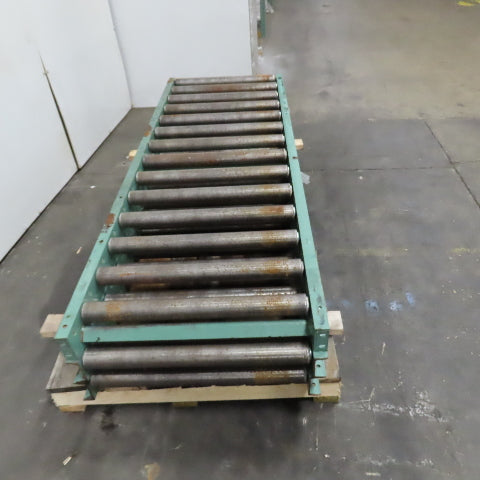 30" x 84" L Steel Roller Gravity Conveyor Section 2.5" OD 27" BF 6" Center Lot/3