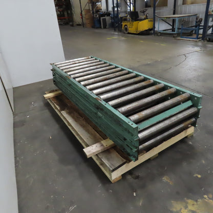 30" x 84" L Steel Roller Gravity Conveyor Section 2.5" OD 27" BF 6" Center Lot/3