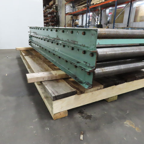 30" x 84" L Steel Roller Gravity Conveyor Section 2.5" OD 27" BF 6" Center Lot/3