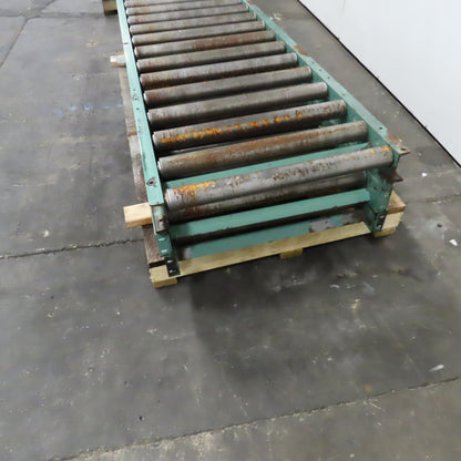30" x 84" L Steel Roller Gravity Conveyor Section 2.5" OD 27" BF 6" Center Lot/3