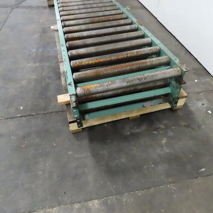 30" x 84" L Steel Roller Gravity Conveyor Section 2.5" OD 27" BF 6" Center Lot/3