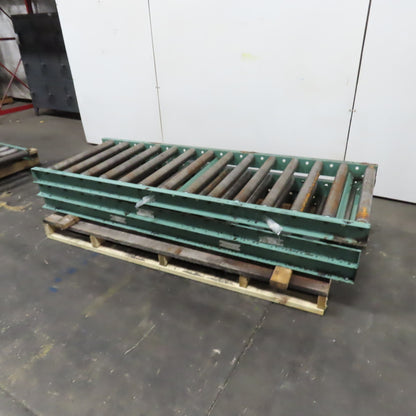 30" x 84" L Steel Roller Gravity Conveyor Section 2.5" OD 27" BF 6" Center Lot/3