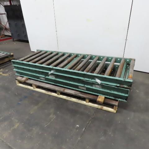 30" x 84" L Steel Roller Gravity Conveyor Section 2.5" OD 27" BF 6" Center Lot/3