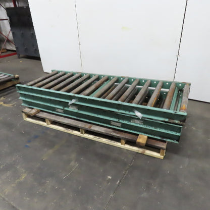 30" x 84" L Steel Roller Gravity Conveyor Section 2.5" OD 27" BF 6" Center Lot/3