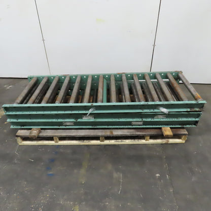 30" x 84" L Steel Roller Gravity Conveyor Section 2.5" OD 27" BF 6" Center Lot/3