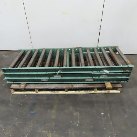30" x 84" L Steel Roller Gravity Conveyor Section 2.5" OD 27" BF 6" Center Lot/3
