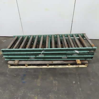 30" x 84" L Steel Roller Gravity Conveyor Section 2.5" OD 27" BF 6" Center Lot/3