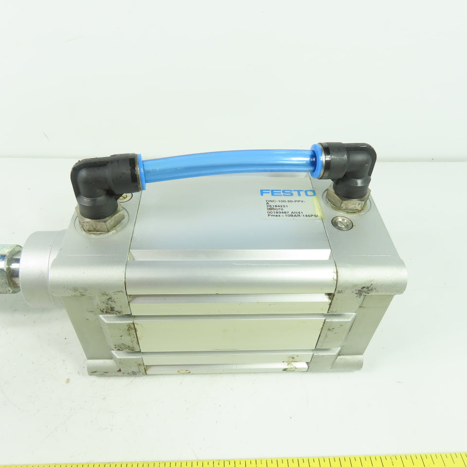 Festo DNC-100-50-PPV-A Pneumatic Cylinder 100mm Bore 50mm Bore W/ FK-M20x1.5