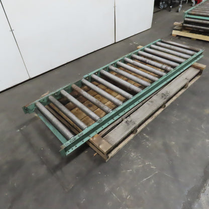 30" x 96" L Heavy Steel Roller Gravity Conveyor Section 2.5" OD 27" BF 6" Center