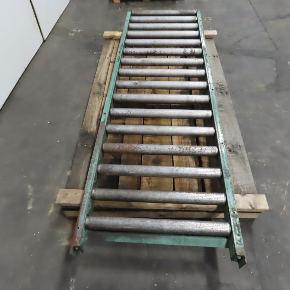 30" x 96" L Heavy Steel Roller Gravity Conveyor Section 2.5" OD 27" BF 6" Center