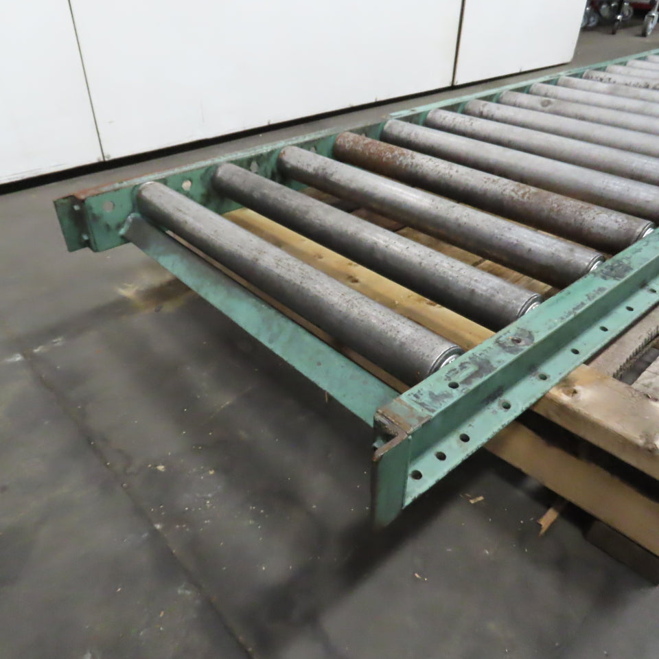 30" x 96" L Heavy Steel Roller Gravity Conveyor Section 2.5" OD 27" BF 6" Center