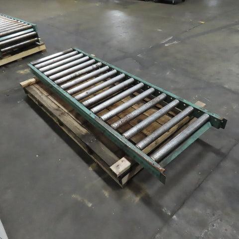 30" x 96" L Heavy Steel Roller Gravity Conveyor Section 2.5" OD 27" BF 6" Center