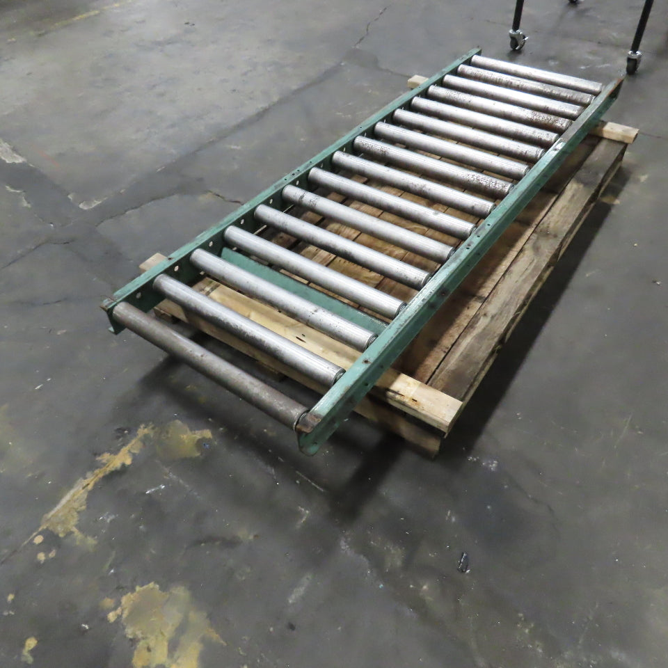 30" x 96" L Heavy Steel Roller Gravity Conveyor Section 2.5" OD 27" BF 6" Center