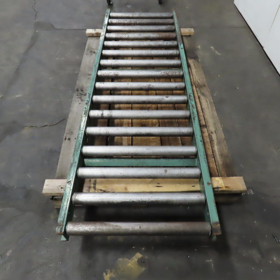 30" x 96" L Heavy Steel Roller Gravity Conveyor Section 2.5" OD 27" BF 6" Center