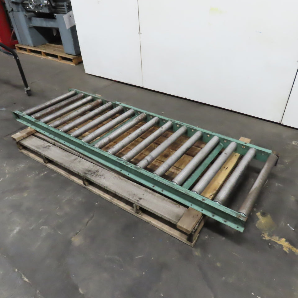30" x 96" L Heavy Steel Roller Gravity Conveyor Section 2.5" OD 27" BF 6" Center