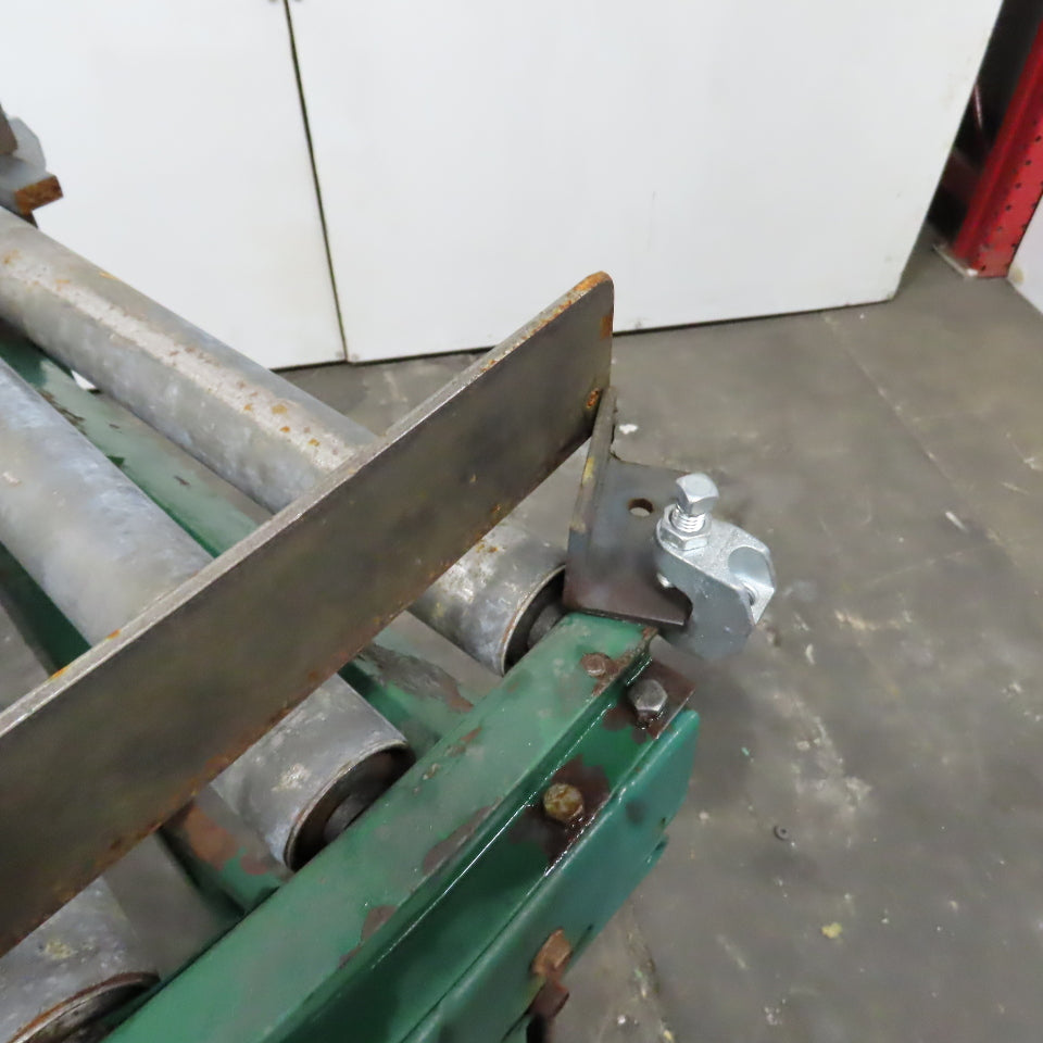 Rapistan 45° Gravity Roller Curved Conveyor Section 1.87" Rollers 16" BF W/ Legs