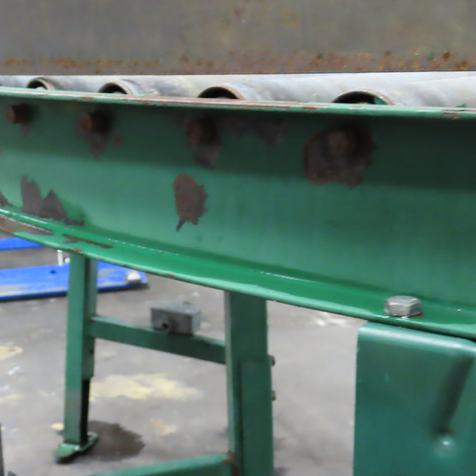 Rapistan 45° Gravity Roller Curved Conveyor Section 1.87" Rollers 16" BF W/ Legs