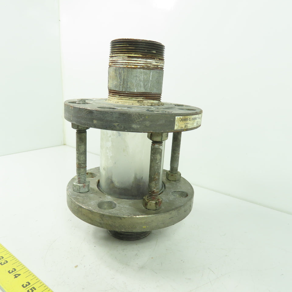 John C. Ernst CS BORO Cylinder Glass Sight Flow Indicator 100PSI
