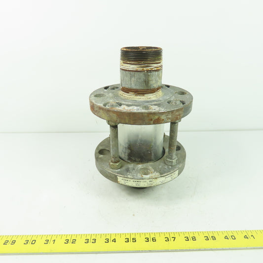 John C. Ernst CS BORO Cylinder Glass Sight Flow Indicator 100PSI