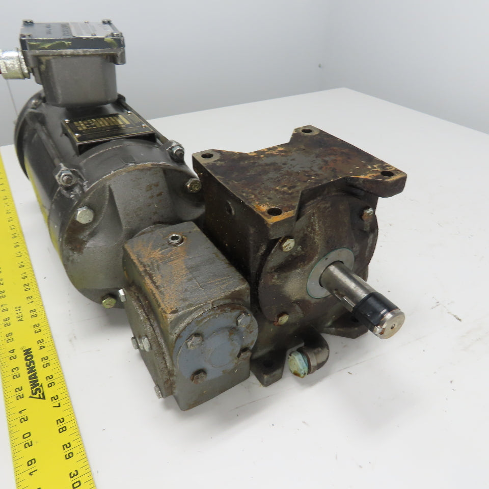Baldor VM7007A 1/2HP Electric Gear Motor 3Ph 230/460V