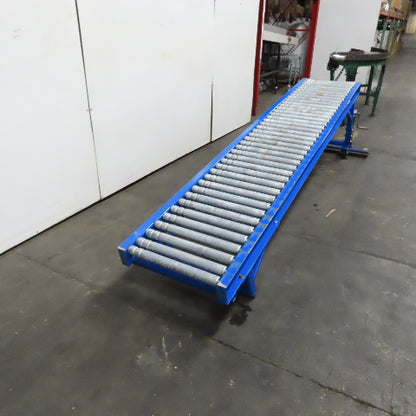 24" x 120" (10') Steel Roller Gravity Conveyor Section. 1-7/8" OD 20" BF