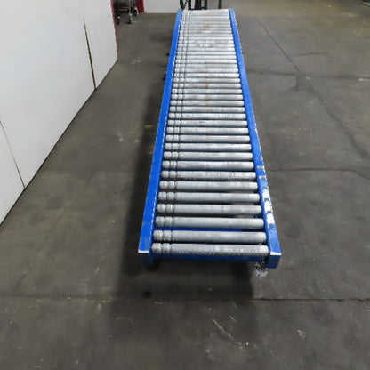 24" x 120" (10') Steel Roller Gravity Conveyor Section. 1-7/8" OD 20" BF