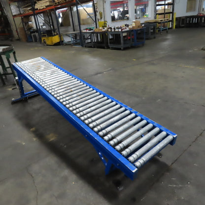 24" x 120" (10') Steel Roller Gravity Conveyor Section. 1-7/8" OD 20" BF