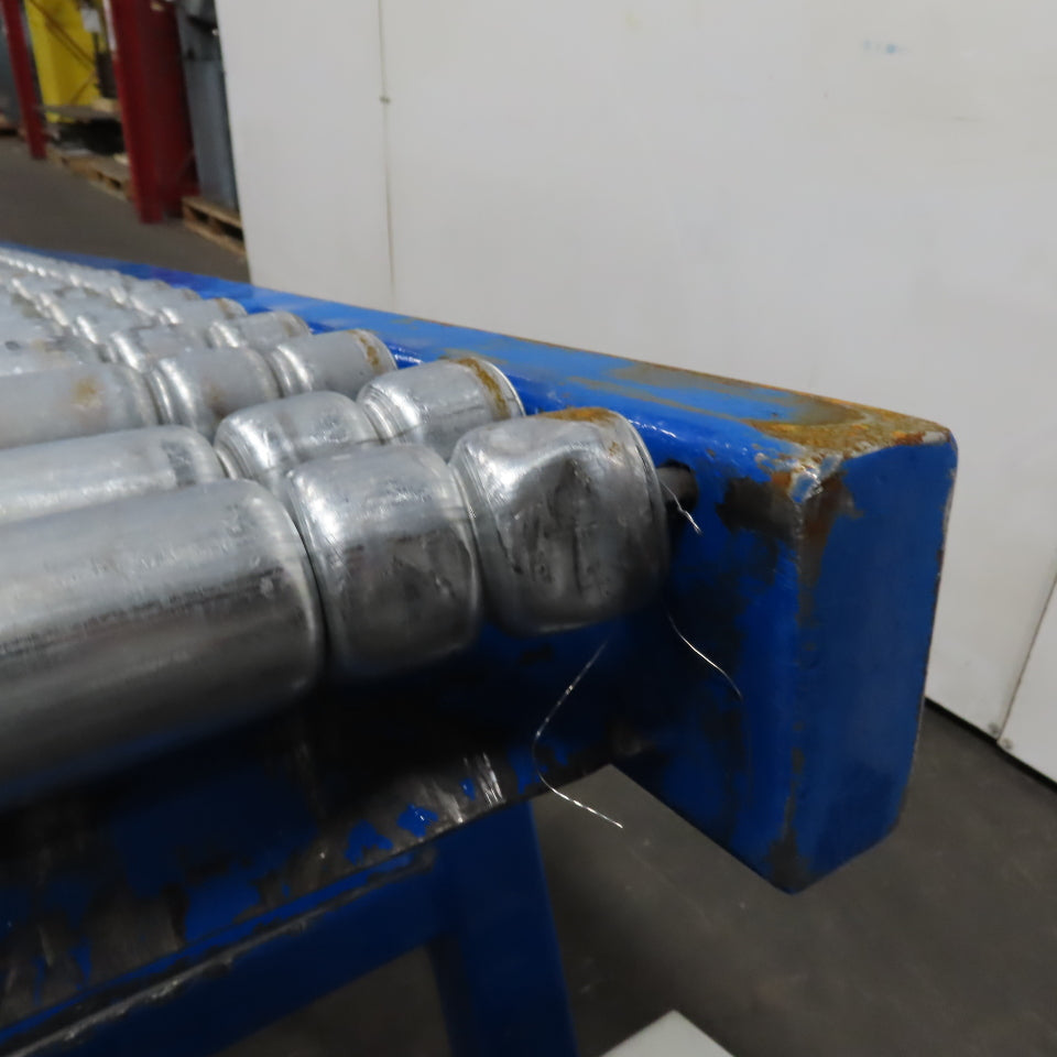 24" x 120" (10') Steel Roller Gravity Conveyor Section. 1-7/8" OD 20" BF