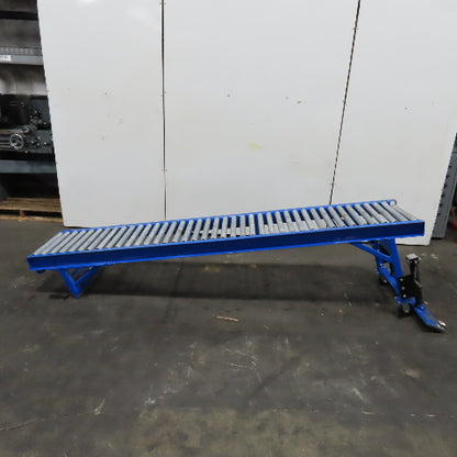 24" x 120" (10') Steel Roller Gravity Conveyor Section. 1-7/8" OD 20" BF